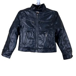 The Children’s Place‎ kids black faux leather jacket